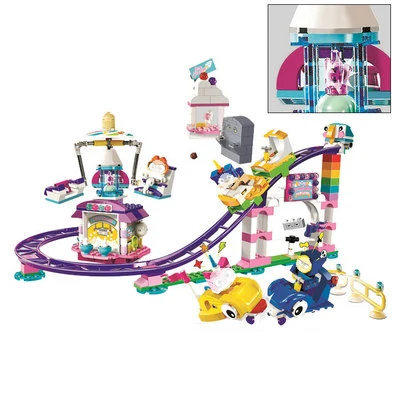 

11020 Cartoon Colorful TV Unikitty Cat Unikingdom Fairground Building Block Bricks Toys Compatible Legoings 41456