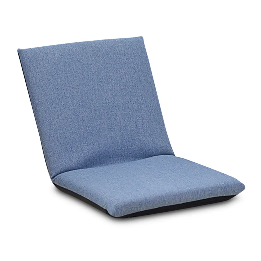 Складное напольное кресло, регулируемый расслабляющий ленивый диван, подушка для сидения, шезлонг для одного человека, складная кровать, маленький диван, спинка стула, окно - Цвет: Ocean Blue