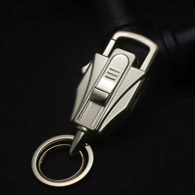 Honest автомобильный брелок для ключей, креативный прикуриватель, многофункциональный инструмент для мужчин, брелок для ключей, кольцо, держатель, подарок на день отцов, высококачественное ювелирное изделие - Цвет: Gold