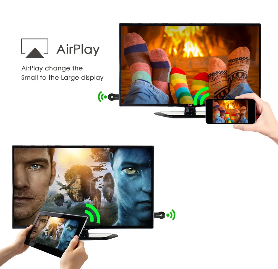 Slimy Anycast M2 Plus 1080P tv Stick беспроводной WiFi Дисплей ТВ ключ DLNA Airplay Miracast хромированный литой для IOS Android телефонов