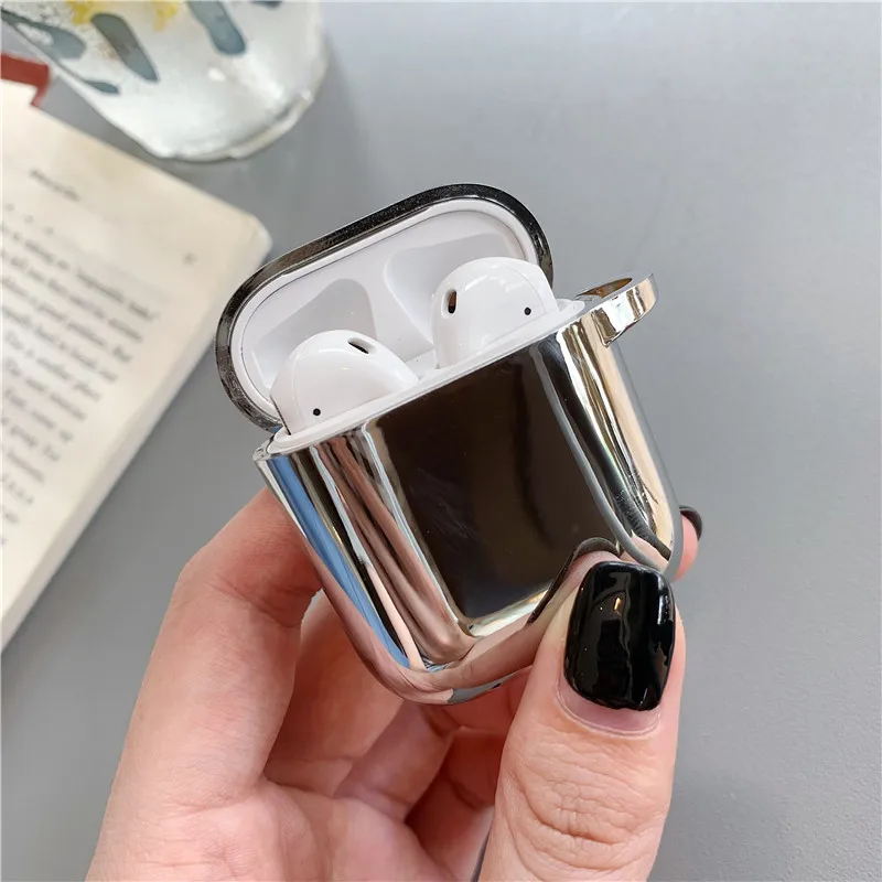 Модный чехол для наушников с покрытием Apple Airpods силиконовый Bluetooth Air pods аксессуары