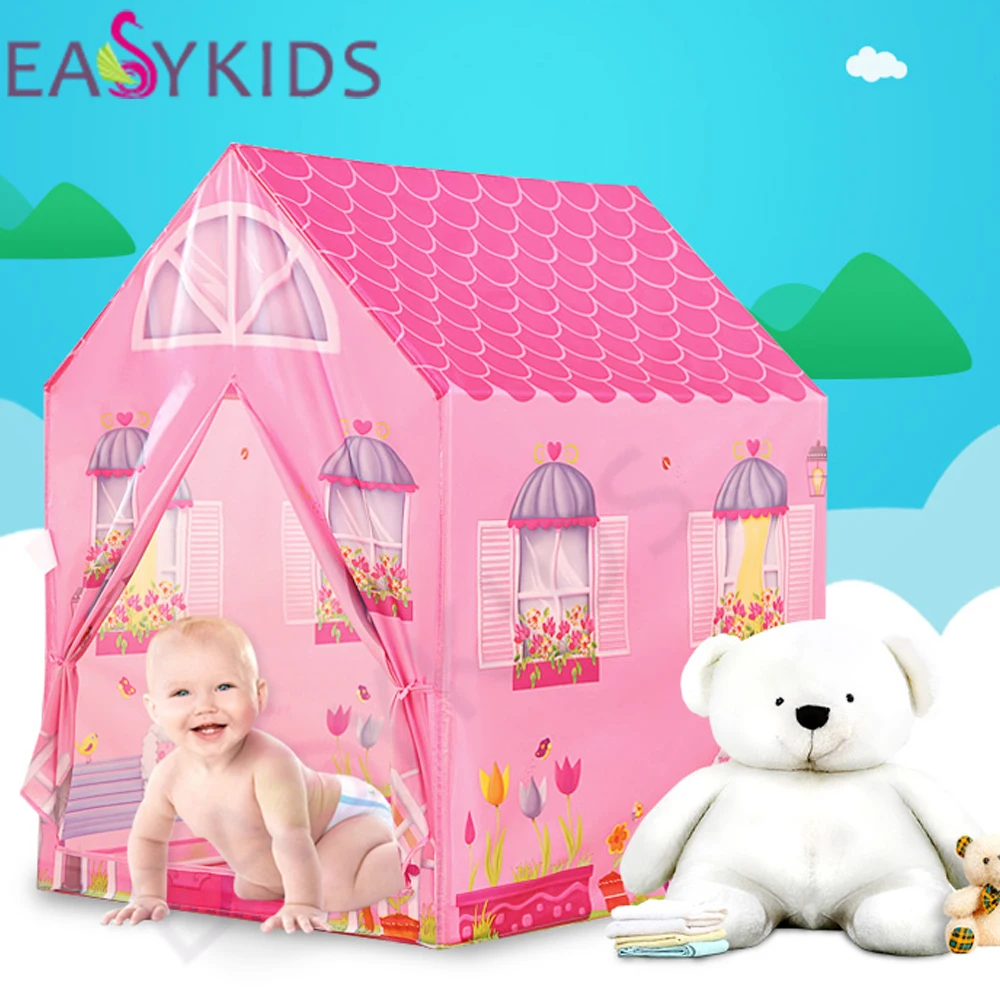 5style Kids Play Tent Foldable Portable Girl Princess Castle Indoor Outdoor Play Tents Playhouse For Children Best Gifts (6)