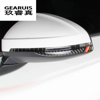 

2pcs Car Styling Carbon Fiber Rearview Mirror Sticker Cover for Audi A4 B8 B9 A5 A6 C7 Q5 Anti-scratch Strip auto Accessories