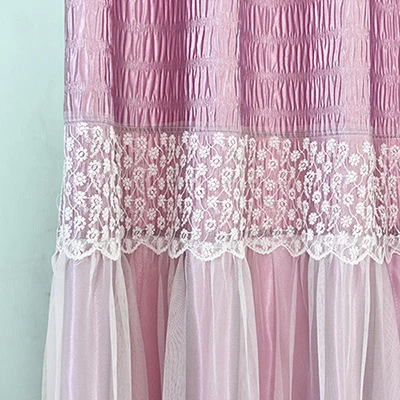 Новые Симпатичные шторы для детской спальни, Детские отвесные корейские занавески для гостиной, занавески для окна, римские жалюзи, женские занавески - Цвет: Фиолетовый