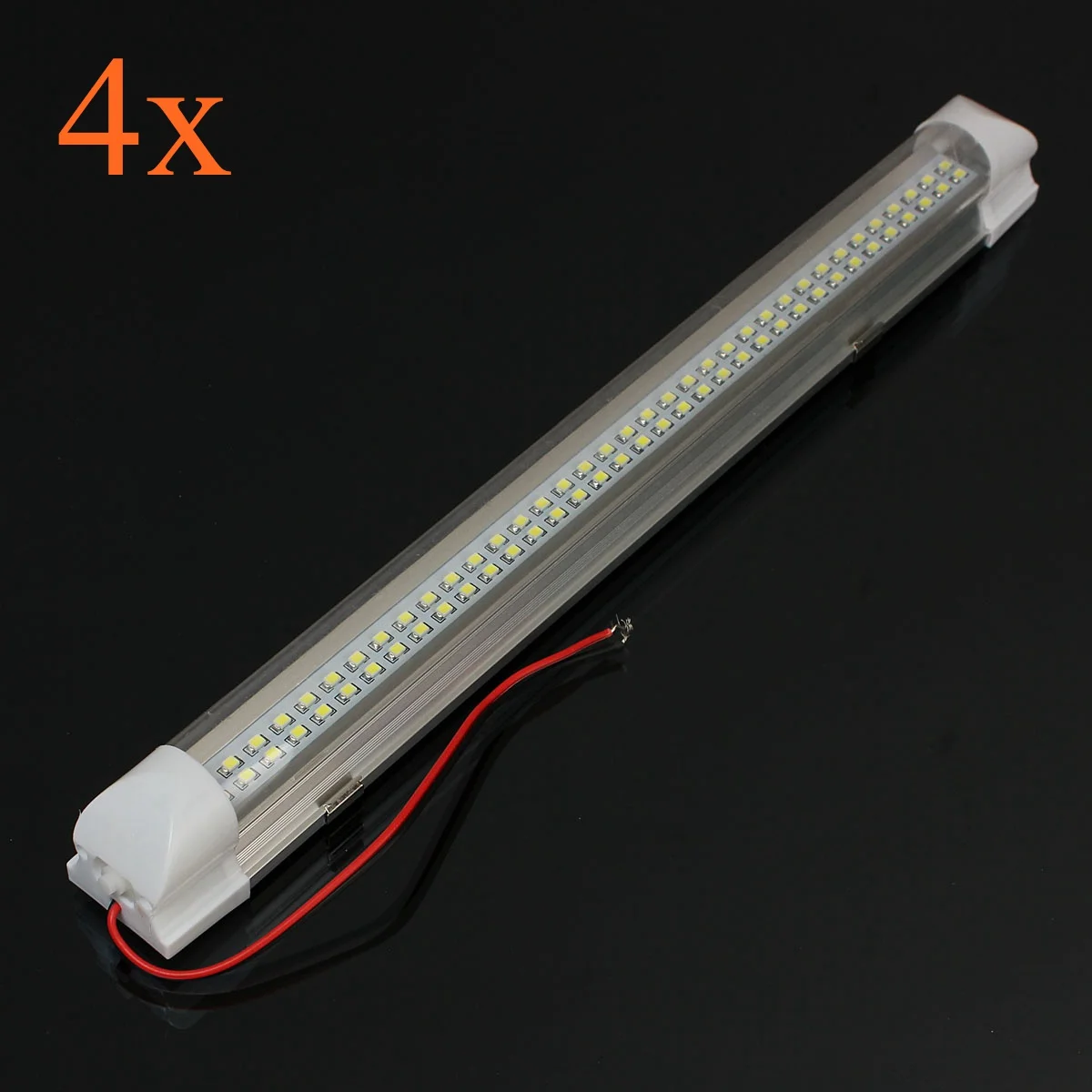 

4Pcs Universal Car Auto Caravan Interior 72 LED White Light Strip Lamp ON/OFF Switch