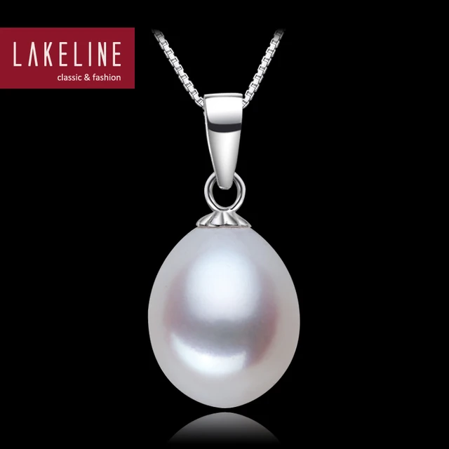 Single Pearl Pendant Real Freshwater Natural Pearl Pendant Ivory White Tear Drop Shape Jewelry
