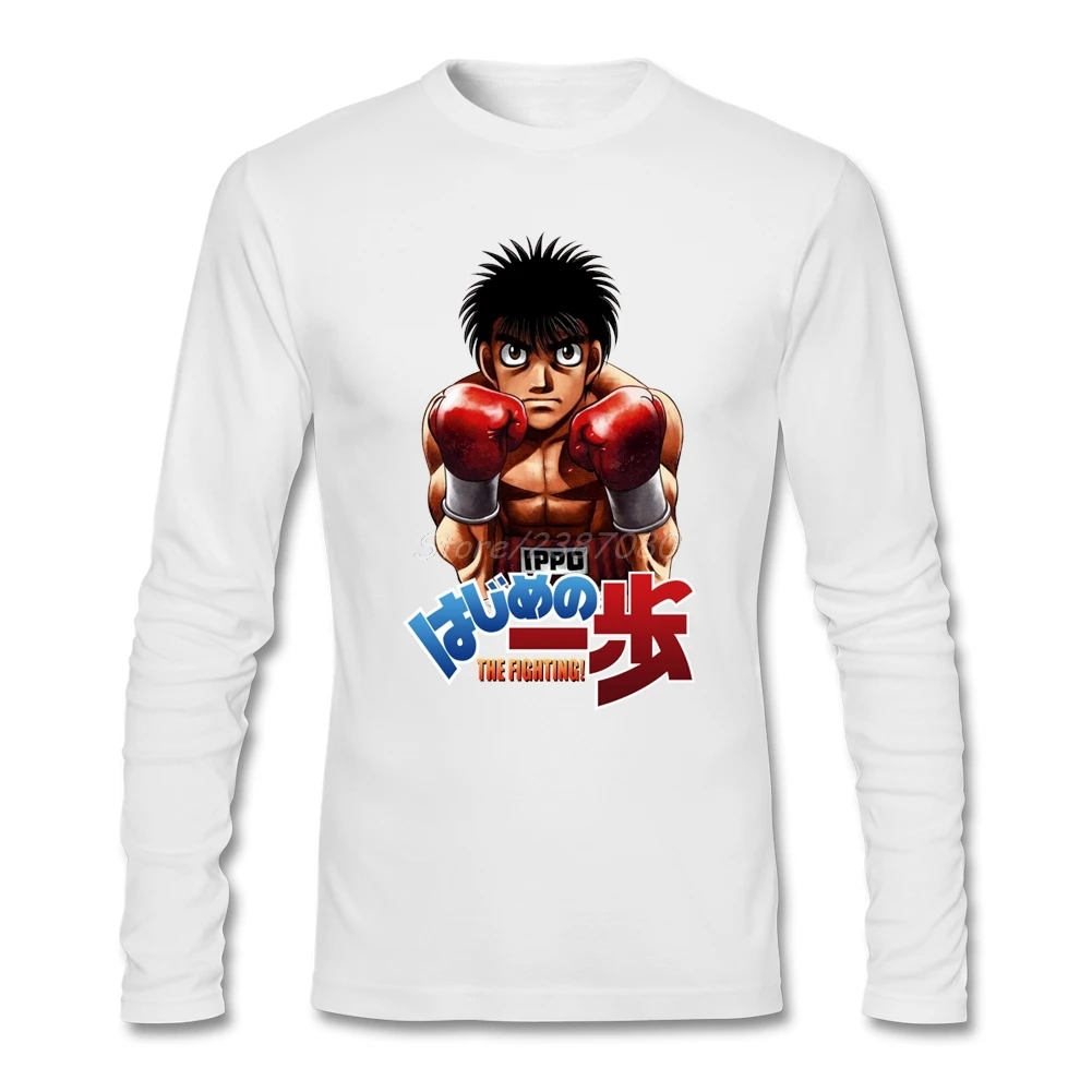 Футболка Hajime no ippo футболка с длинным рукавом на заказ Мужская модная уличная