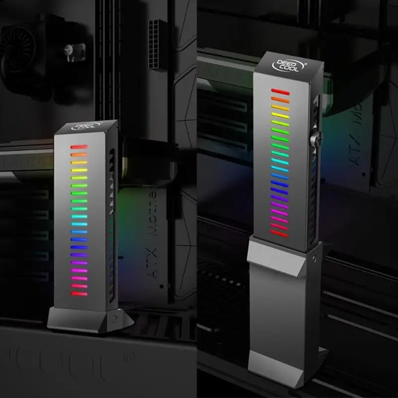 ALLOYSEED DEEPCOOL GH-01A-RGB Графика карты Jack кронштейн настольного видео карта Компаньон выдерживать до 5 кг с 9 RGB светодиодный свет