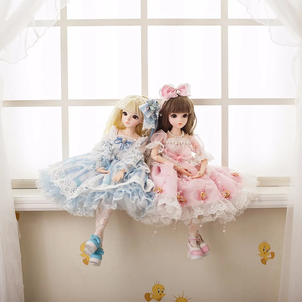 NPK 60 см BJD куклы 1/3 милые принцесса SD куклы с платьем парики обувь макияж Reborn кукла полный комплект для детей подарок