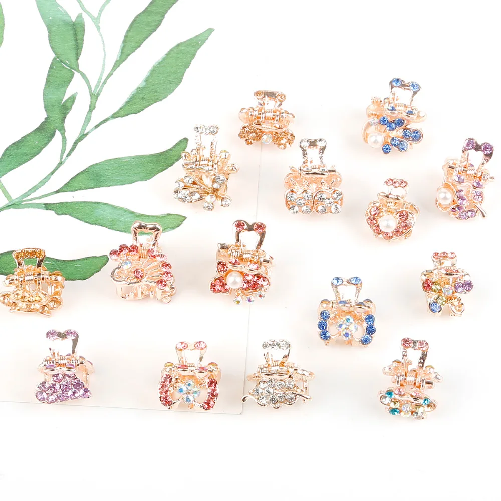 

1PC Women Retro Vintage Crystal Rhinestone Mini Butterfly Crown Hairpins Hair Claws Multi Style Barrettes Hair Accessories