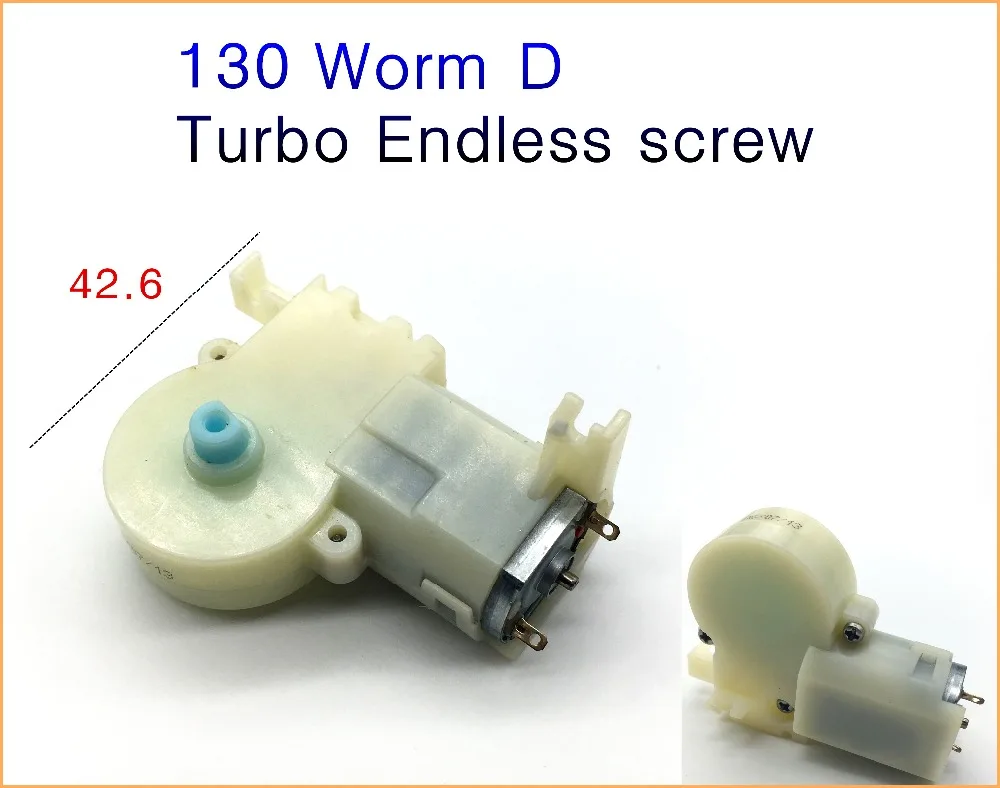 

DIY Turbo Endless screw Worm gear & worm dc gear motor 130 brush small motor for dc 12v 40mA 360 rpm small