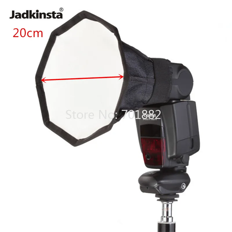 20 см восьмиугольный Универсальный мини вспышка Softbox диффузор Портативный Камера верхний софтбокс 8 квадратных фотостудия мягкая палатка для Камера