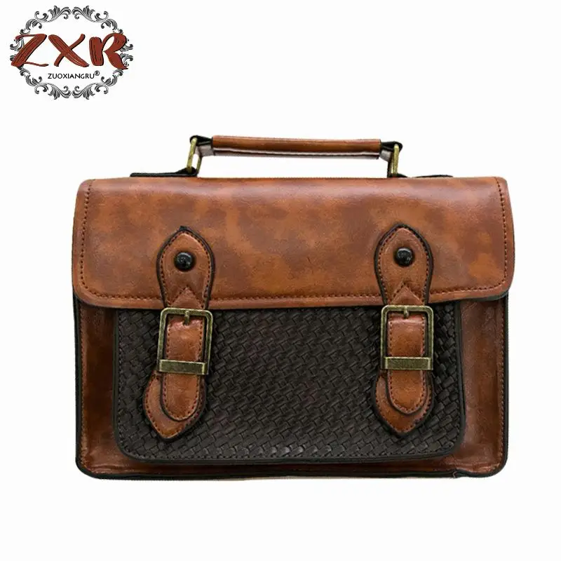 

Fashion Brown Women Messengers Bag With Pu Leather Female Shoulder Handbags Of Solid Soft Shoulder Women Bags