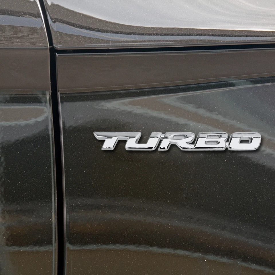 Adesivo 3D per auto in metallo Turbo per stemma posteriore per piattaforma posteriore AKDSteel