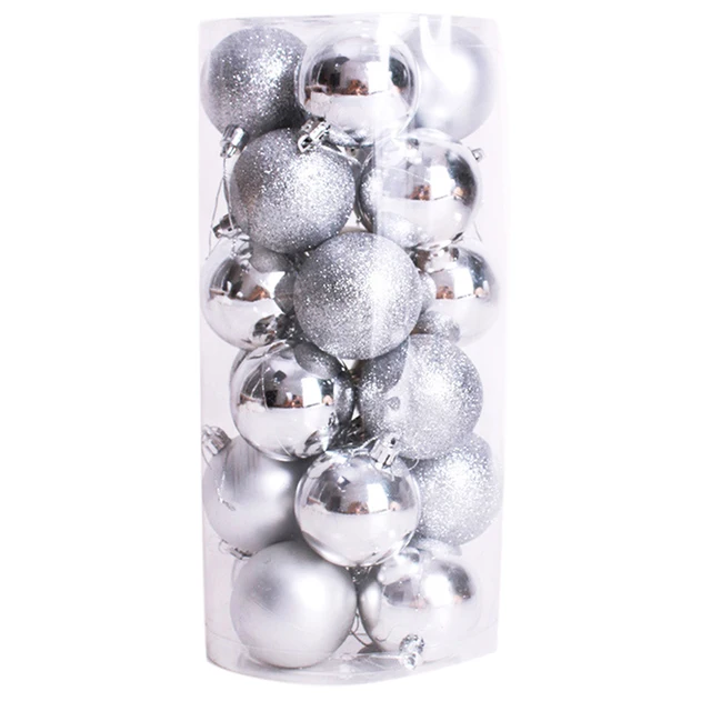 24pcs Xmas Decorative 6cm New Year Christmas Tree Decorations Christmas