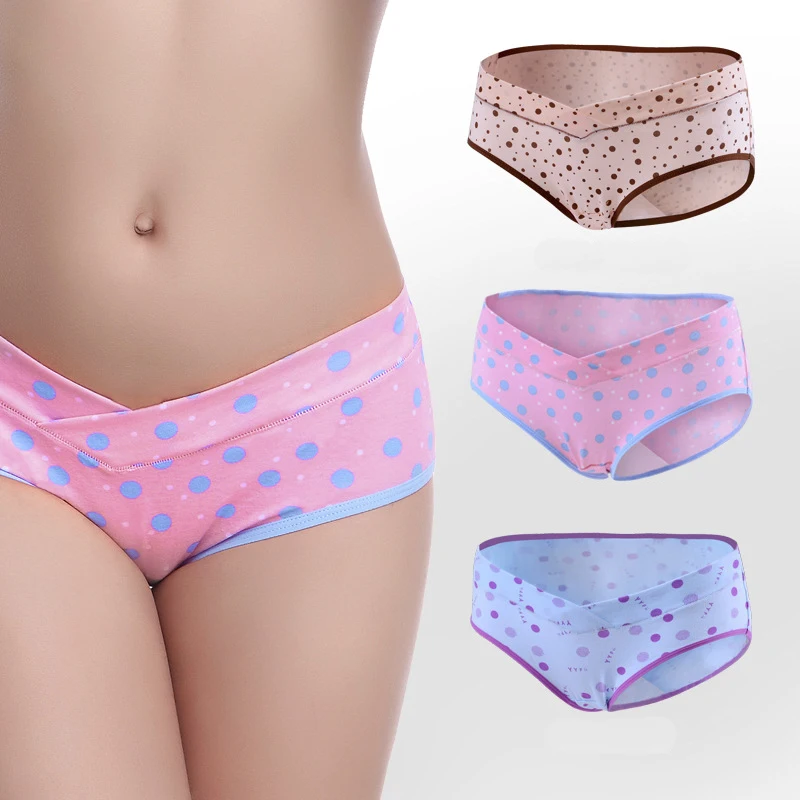 

3 Pcs/Lot Cotton Pregnant Women Underwear U-Shaped Low Waist Maternity Women Short Panties Pregnancy Women Briefs Clothing
