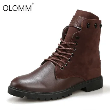 

Fashion Ankle Boots Men Upgrade Motorcycle Boots Wear Comfort Winter Shoes Army Black Combat Boots Zapatos De Hombre