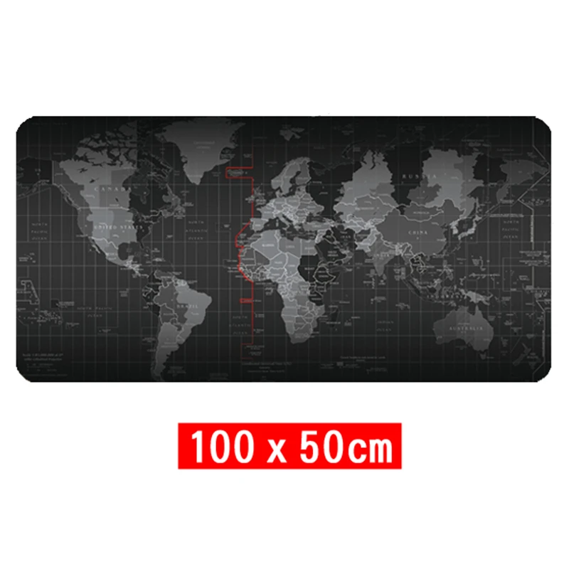  1000*500mm Old World Map Anti-slip Large Gaming Mouse Pad Locking Edge Desk Mousepad Mat for LOL su