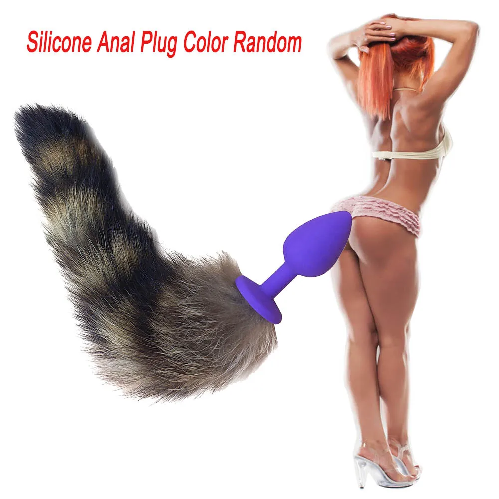 

Butt Plug Anal Plug Prostate Massager korek analny anal Silicone Fox Butt Plug Anal Sex Toys Tail #501