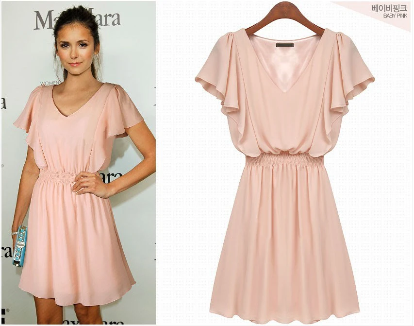 baby pink summer dress