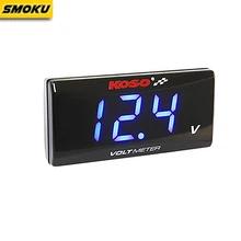 Универсальный 12 V мотоциклов KOSO Мини цифровой дисплей Вольтметр, Вольтметр для Honda Yamaha Kawasaki все