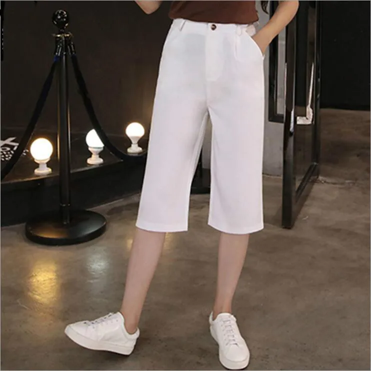 2017 new summer Fashion casual loose high waist straight