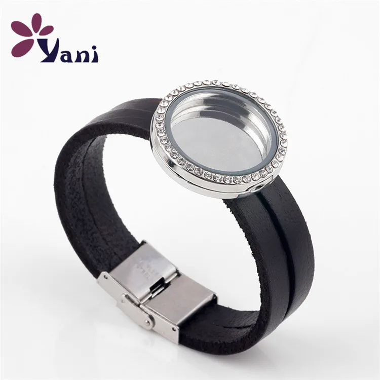 5pcs-lot-Free-Shipping-30mm-Round-Floating-Locket-Bracelet-Leather-Wrap-Glass-Locket-Bracelet-for-Charms