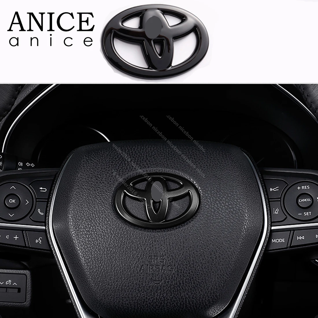 

For Toyota Auris Corolla Rav4 Camry Prado C-HR Highlander Kluger Avalon 4Runner LAND CRUISER Prius Steering Wheel Center Cover