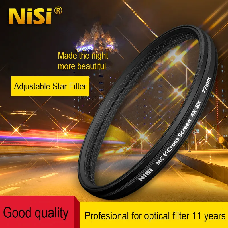 52mm STAR 4 Point Cross Screen Lens Filter Protector Cover for Canon Nikon Sony