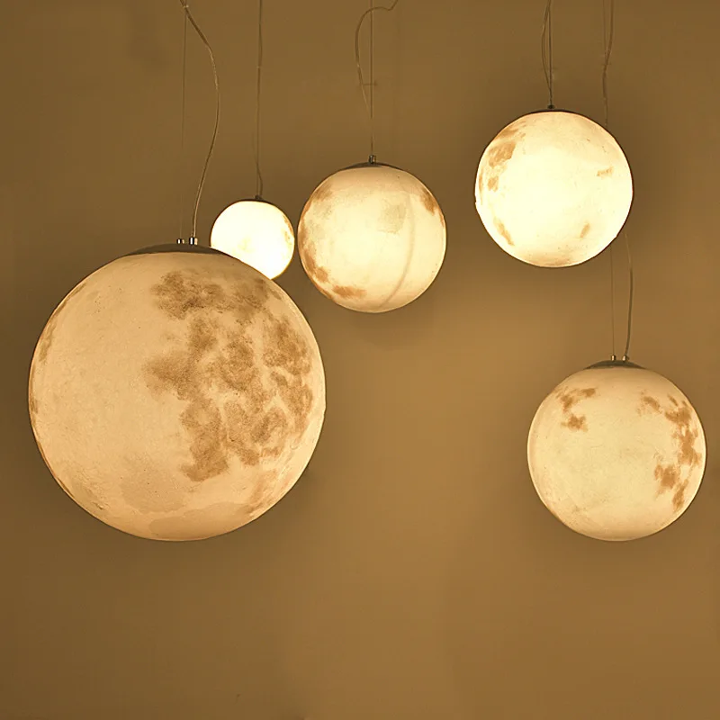 Nordic Simple Lunar Moon Pendant Light Post Modern Led Nordic Simple Lunar Moon Pendant Light Post Modern Led Round Gl Hanging Lamp Indoor Lighting For Restaurant Bar In Lights From
