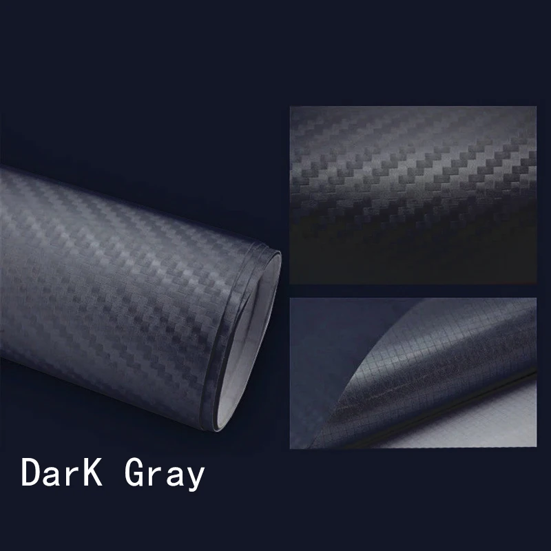 DIY 127*50cm 3D Waterproof Carbon Fiber Vinyl Car Wrap Sheet Roll Film Sticker Decal