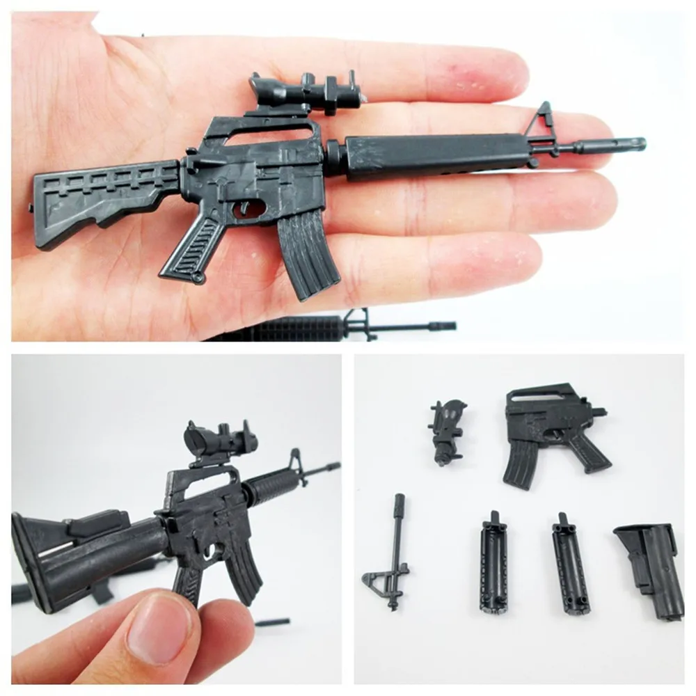 3pcs set Mini DIY Building Blocks Toy Gun Assembly Fun Toy Random style Gift for Children Ak47 P5  (7)