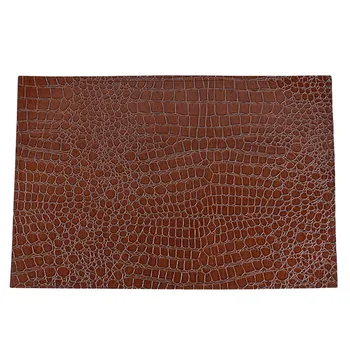 

Ellenmar Insulation Pad Mat Decorative Coffee Coasters Pu Leather Placemat European Style Crocodile Pattern Table Mat Waterproof