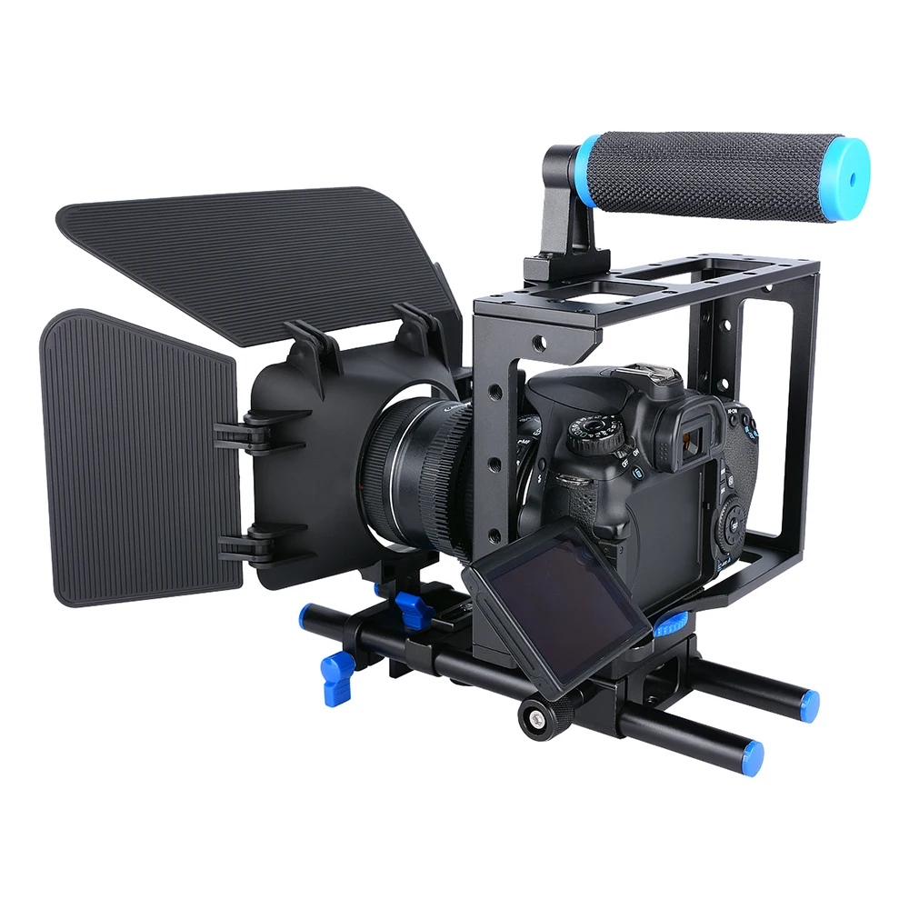 Yelangu DSLR Rig Camera Cage Kit Shoulder Stabilizer System Video Rig For Canon 5D Mark III IV 6D 7