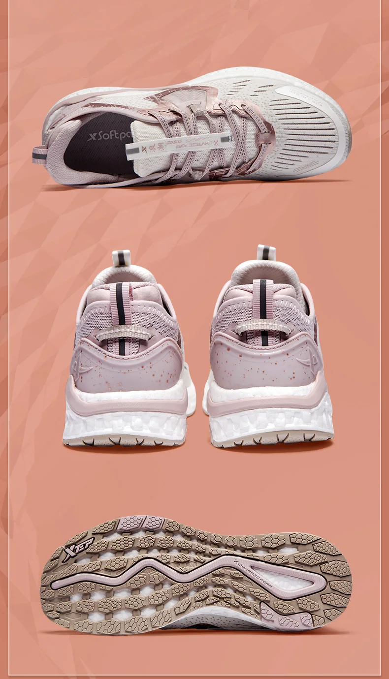 Xtep женская обувь для бега спортивная обувь летняя амортизация дышащая обувь для бега 981318110361