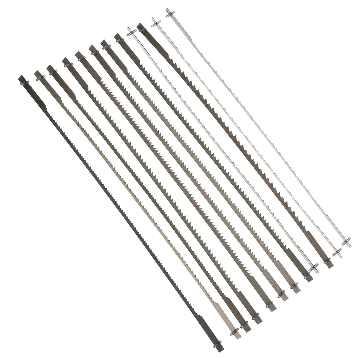 DWZ 12x Pinned Scroll Saw Blades Woodworking Power Tools Accessories 127mm Black