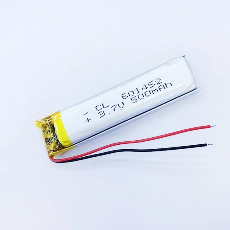 

NEW 3.7V 500mAh rechargeable lipo battery 601452 li polymer lithium for MP3 MP4 bluetooth speaker GPS PSP headset e-book camera