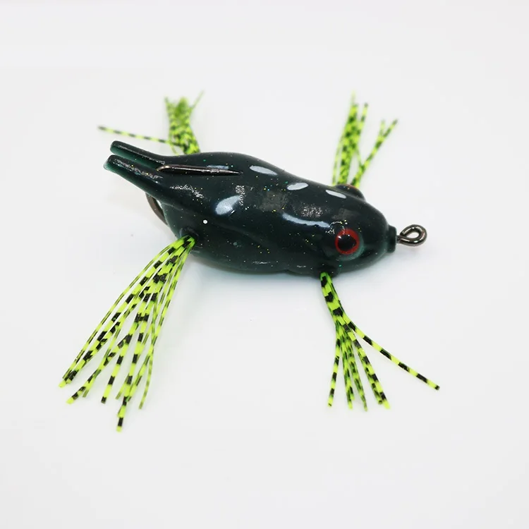 7g Fishing Lures Treble Hooks Topwater Ray Frog Minnow Bait Crankbait Wobblers 3D Eyes Fishing Tackle
