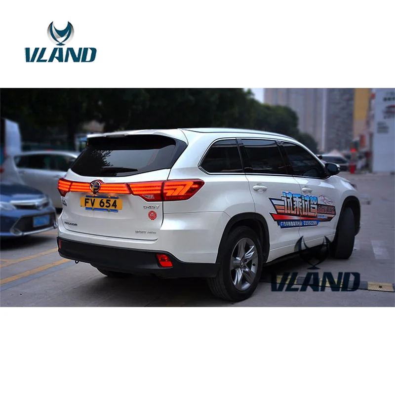 VLAND производитель для Автомобильный габаритный задний фонарь для Highlander светодиодный фонарь Highlander красный и черный цвет