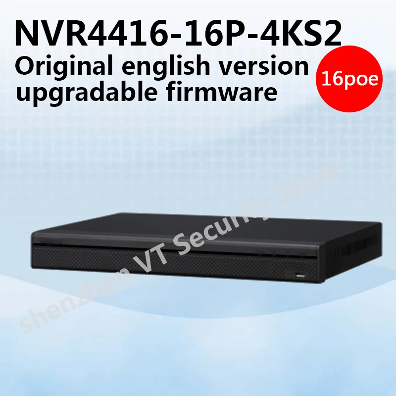 Free shipping English version 16Channel 1.5U 4K&ampH.265 Lite Network Video Recorder 16poe ports NVR4416-16P-4KS2 | Безопасность и