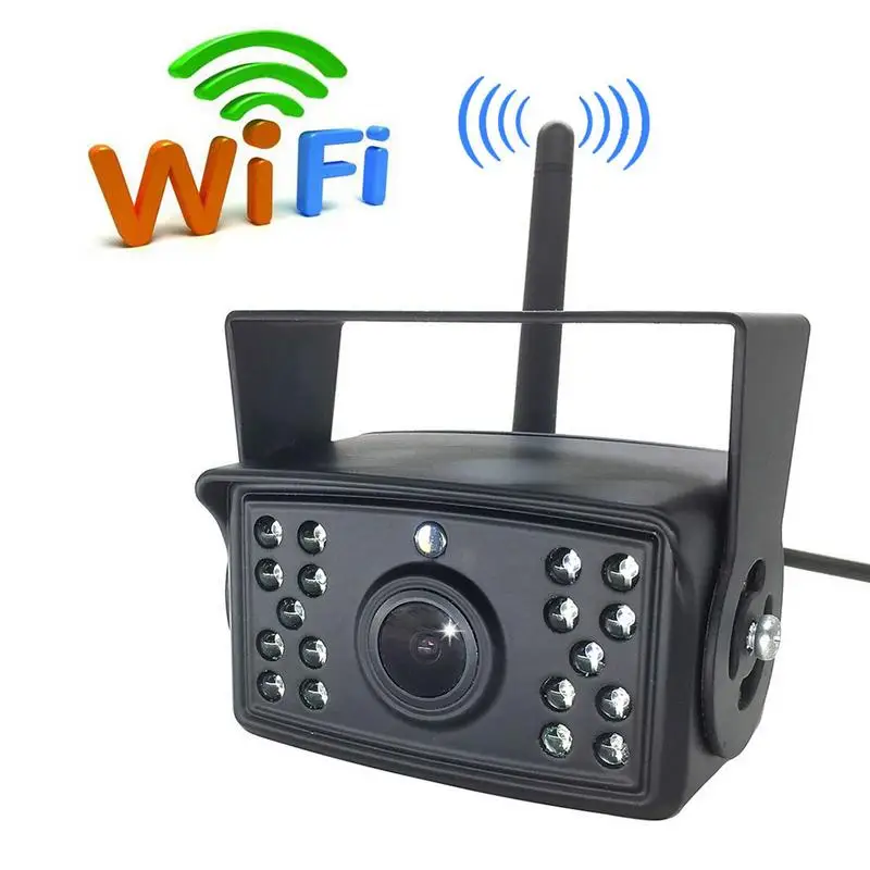 

WiFi Rear View Backup Camera 120 Degree View Angle For Bus Truck Trailer Car Support Both Apple Android Devices