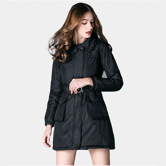 Cheap Winter Jacket Women 2XL 2016 New Winter Coat Long Section Of Ms. Slim Waist Thickened Warm Coat Women Yards Down Jacket  YH723