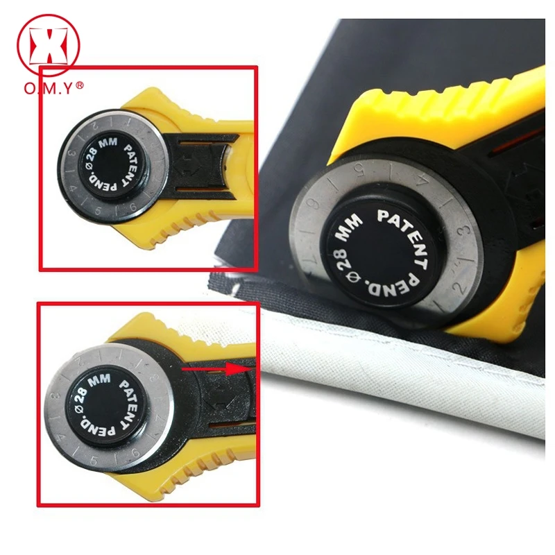 Harga O.M.Y Patchwork Rol Roda Putaran Kain Pisau Pisau Pemotong Pisau Rotary Cutter 45mm Untuk Kulit Kulit Kain Kerajinan Kain