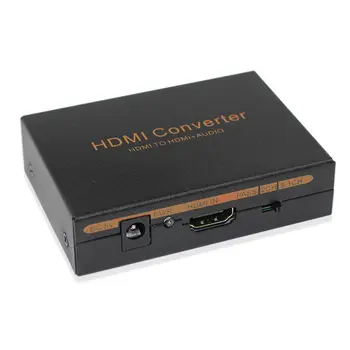 

1 PCS HDMI Converter Audio Extractor HD 1080P HDMI to HDMI Audio SPDIF RCA L R Extractor Splitter with Power Supply Adapter