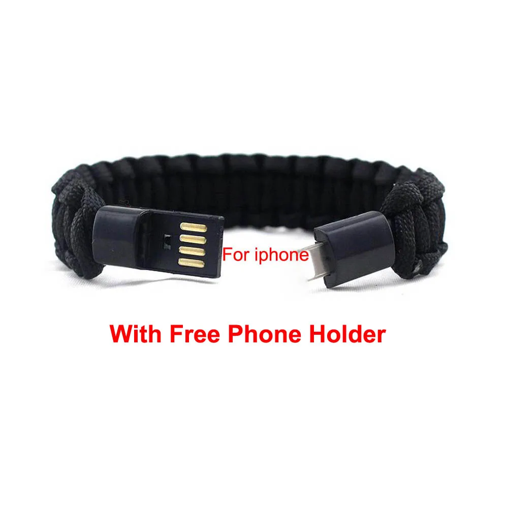 USB Cables Bracelet Charging For iPhone X 5S 6 7 8 Plus Wearable