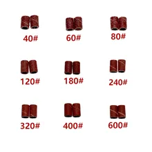 100 шт шлифовальных лент для ногтей, аксессуары для дрели, электрические сверла, наждачная ткань, многоразовые Шлифовальные рукава, сменные 6,35 12,7