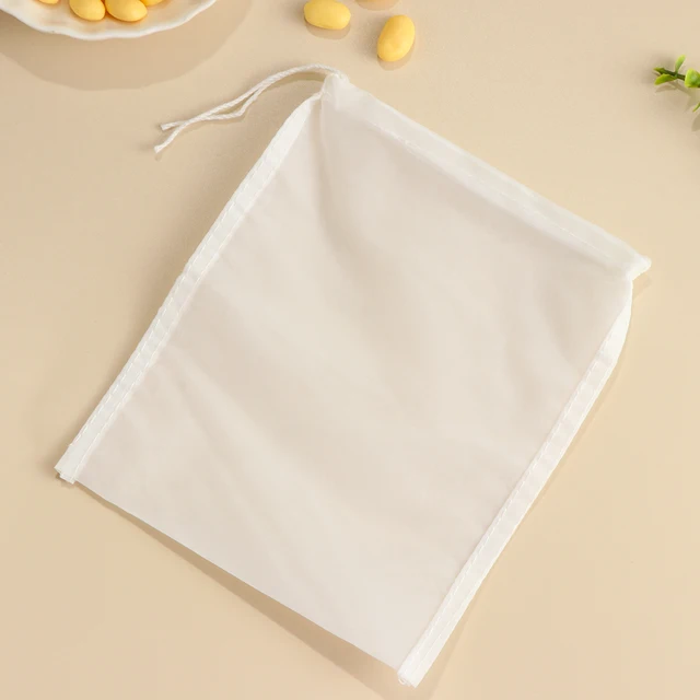 Lot De 8 Sacs à Lait De Noix Réutilisables - Nylon, 30x20 Cm - Filtration Fine Pour Jus, Yaourt, Café
