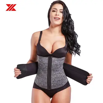 

HEXIN Women Sweat Weight Loss Neoprene Workout Waist Trainer Trimmer Belt Body Shaper Cincher Zipper Slimming Corset