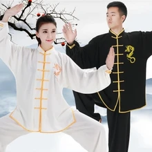 New Embroidery Dragon Chinese Kung Fu Uniform Women Wushu Martial Art Sets Men Long Sleeve Tai Chi Outfit Sets Exercise Clothing New Embroidery Dragon Chinese Kung Fu Uniform Women Wushu Martial Art Sets Men Long Sleeve Tai Chi Outfit Sets Exercise Clothing