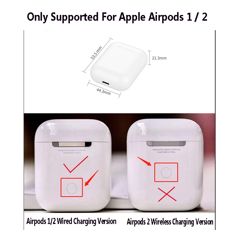 Чехол для AirPods силиконовый милый 3D мультяшный наушник чехол для Airpods 2 наушников чехол для Apple Air pods чехол для наушников кольцевой ремешок